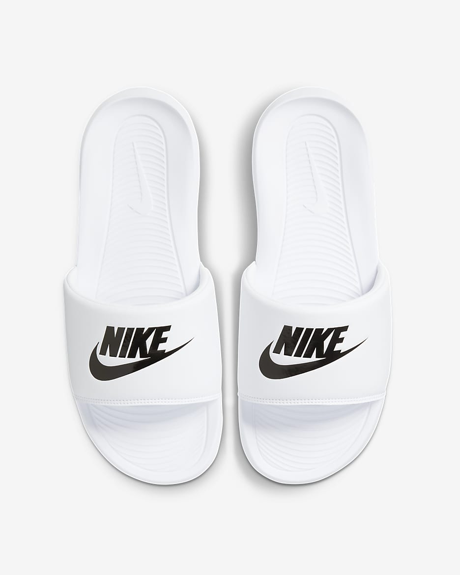 Nike white sliders mens on sale